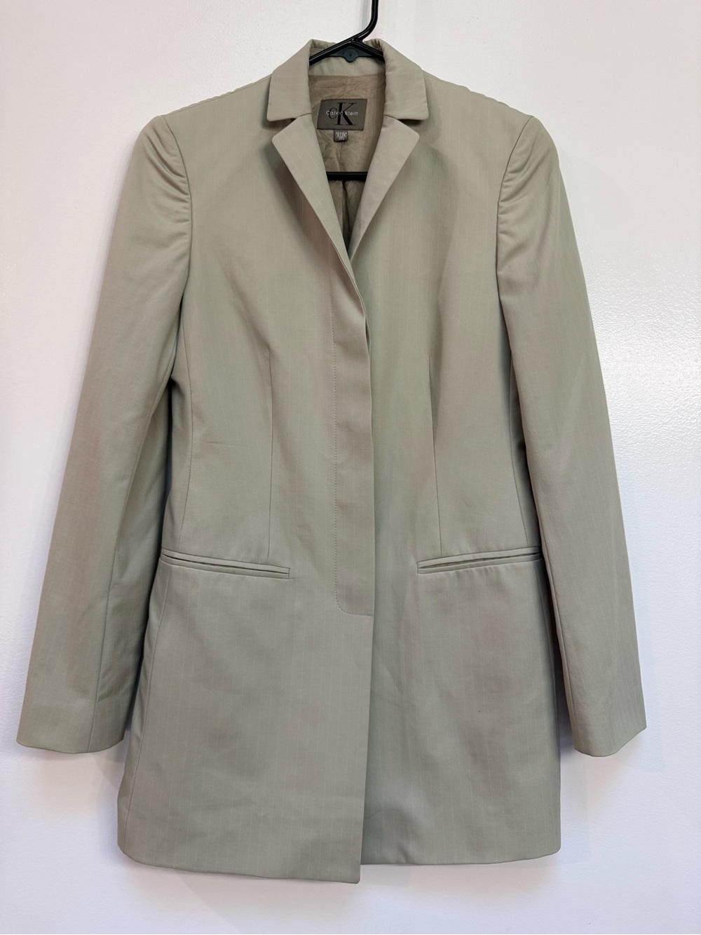 Calvin Klein Women's Tailored Blazer in Sage Green